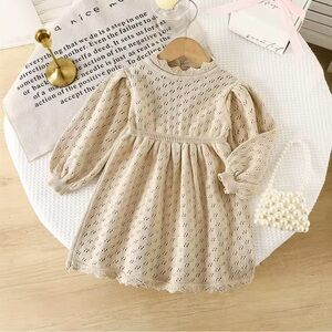 Elegant Cream Kids Dress